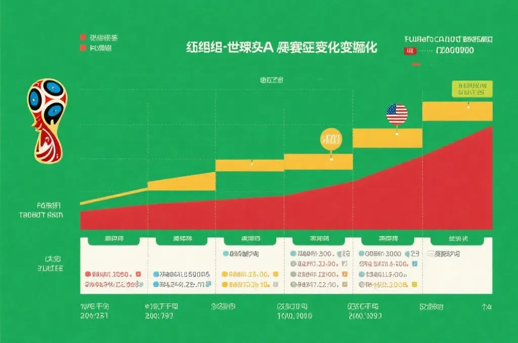 北美球队世界杯赛程数据对比图,展示小组赛与淘汰赛阶段变化